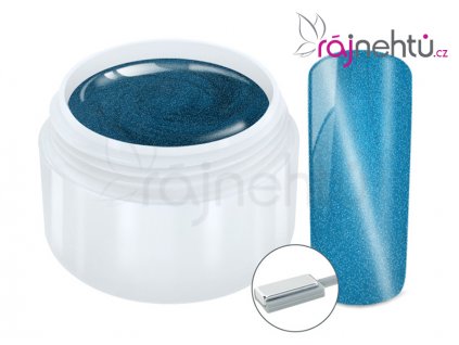 Ráj nehtů Barevný UV gel CAT EYE MAGNET - Blue 5 ml