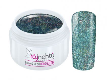 Barevný UV gel HOLO GLITTER 5 ml - Blue