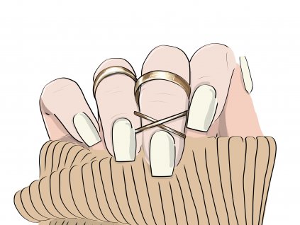 Quick Nails gélové nálepky - Angels Cream