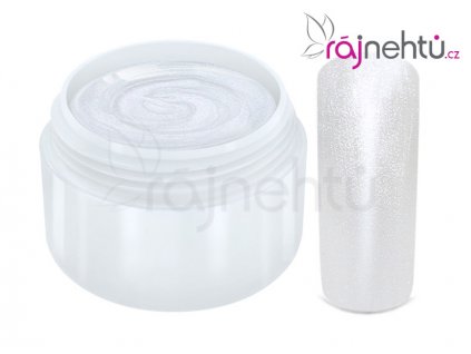 Raj nechtov Farebný UV gél METALLIC - White 5 ml