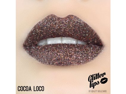 Glitter Lips, vodoodolné trblietky na pery - Cocoa Loco 3,5ml