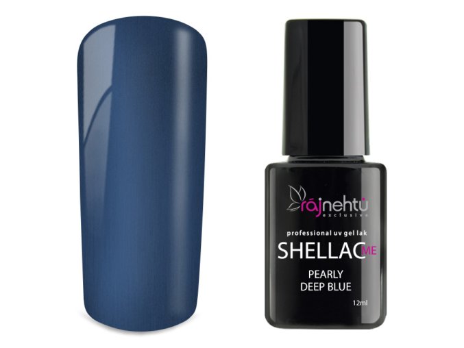 UV gel lak Shellac Me 12ml - Pearly Deep Blue