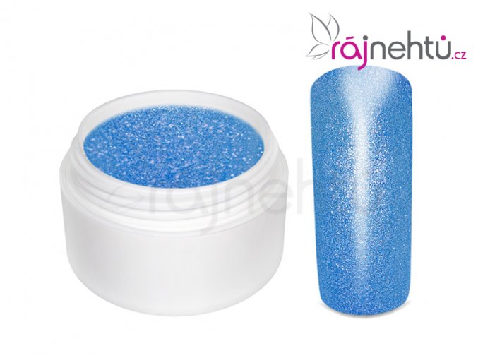 Farebný UV gél GLIMMER - Neon Blue - 5ml