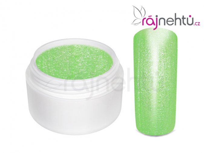 Farebný UV gél GLIMMER - Neon Green - 5ml