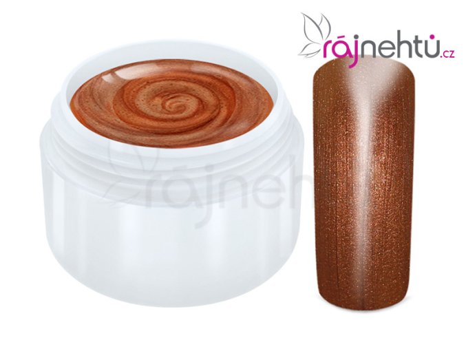 Raj nechtov Farebný UV gél METALLIC - Copper 5ml