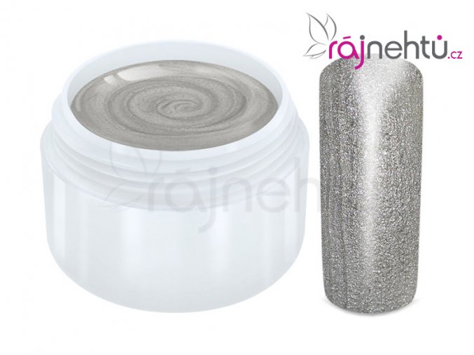 Raj nechtov Farebný UV gél METALLIC - Silver 5ml