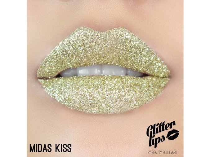 Glitter Lips, vodoodolné trblietky na pery - Midas Kiss 3,5ml