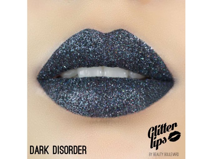 Glitter Lips, vodoodolné trblietky na pery - Dark Disorder 3,5ml