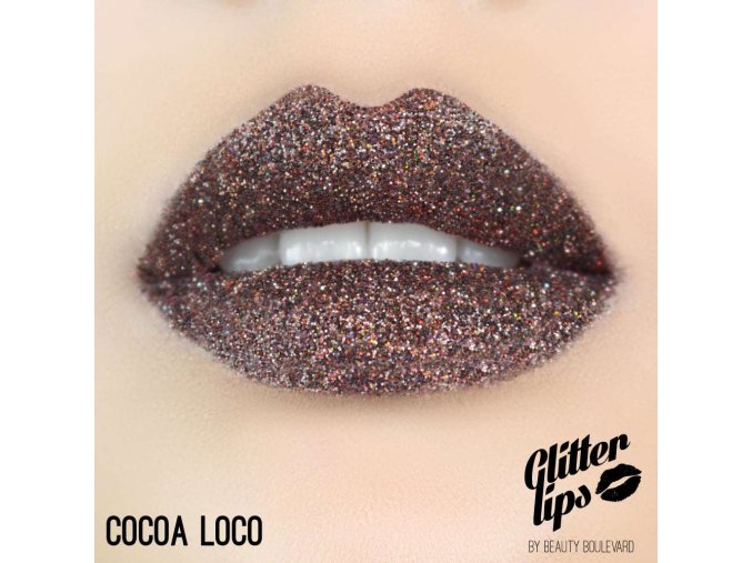 Glitter Lips, vodoodolné trblietky na pery - Cocoa Loco 3,5ml