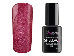 UV gel lak Shellac Me 12ml - Glimmer Holo Red