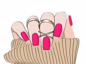 Quick Nails gélové nálepky - Neon Pixie Pink