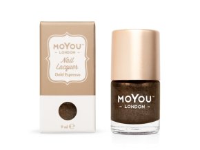 Pečiatkovací lak na nechty - Gold Espresso 9ml