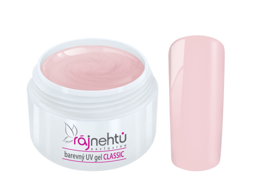 E-shop Ráj nehtů Barevný UV gel CLASSIC - Powder Pink 5ml