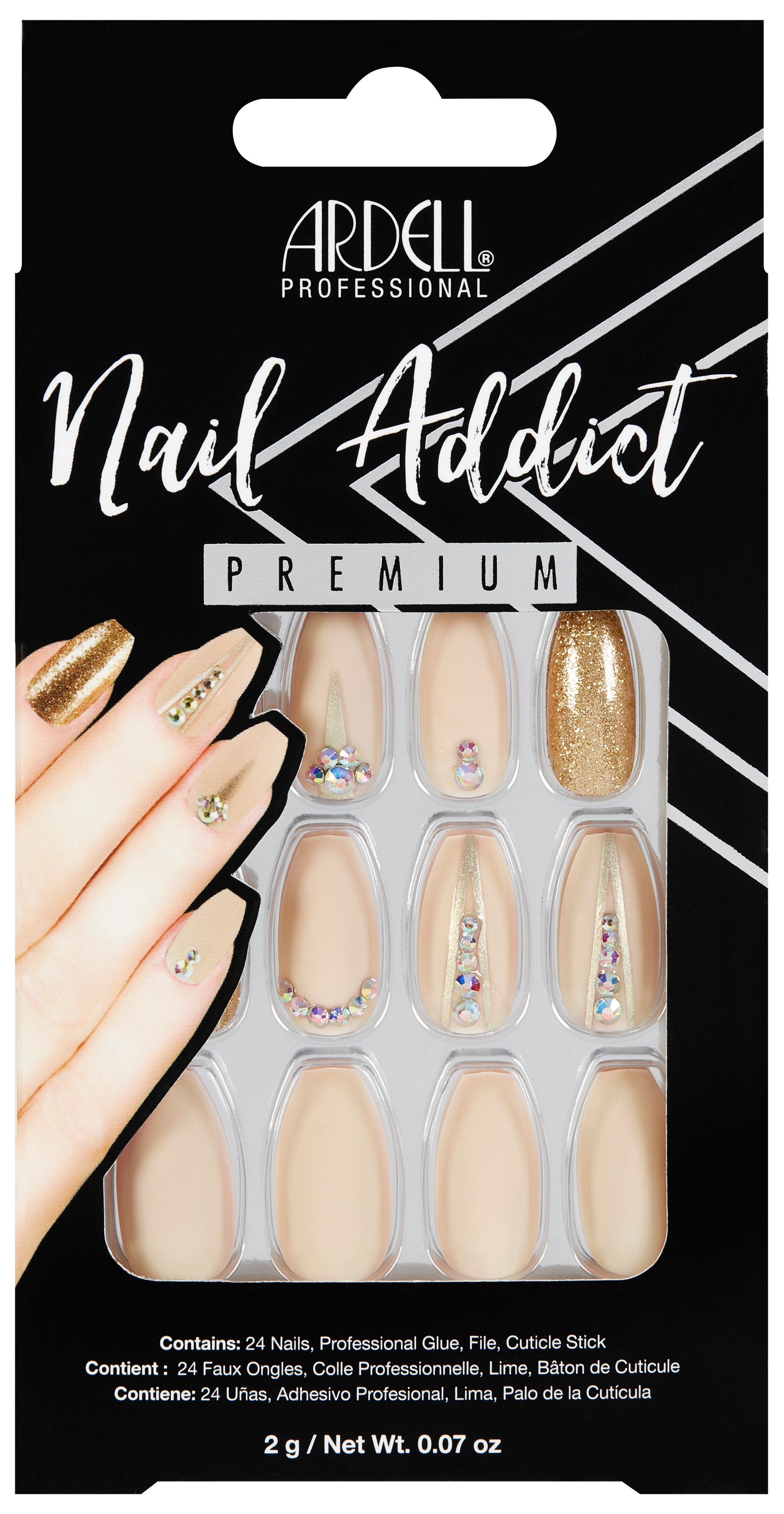 E-shop ARDELL Nechty Nail Addict - Nude Jeweled