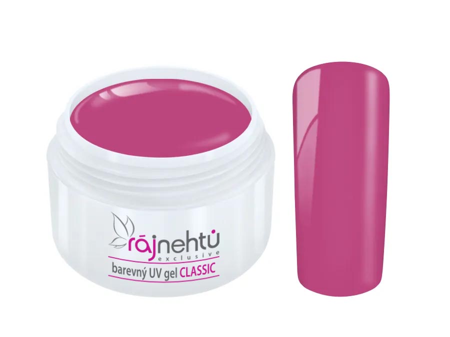 Ráj nehtů Raj nechtov Farebný UV gél CLASSIC - Bubblegum Pink 5ml