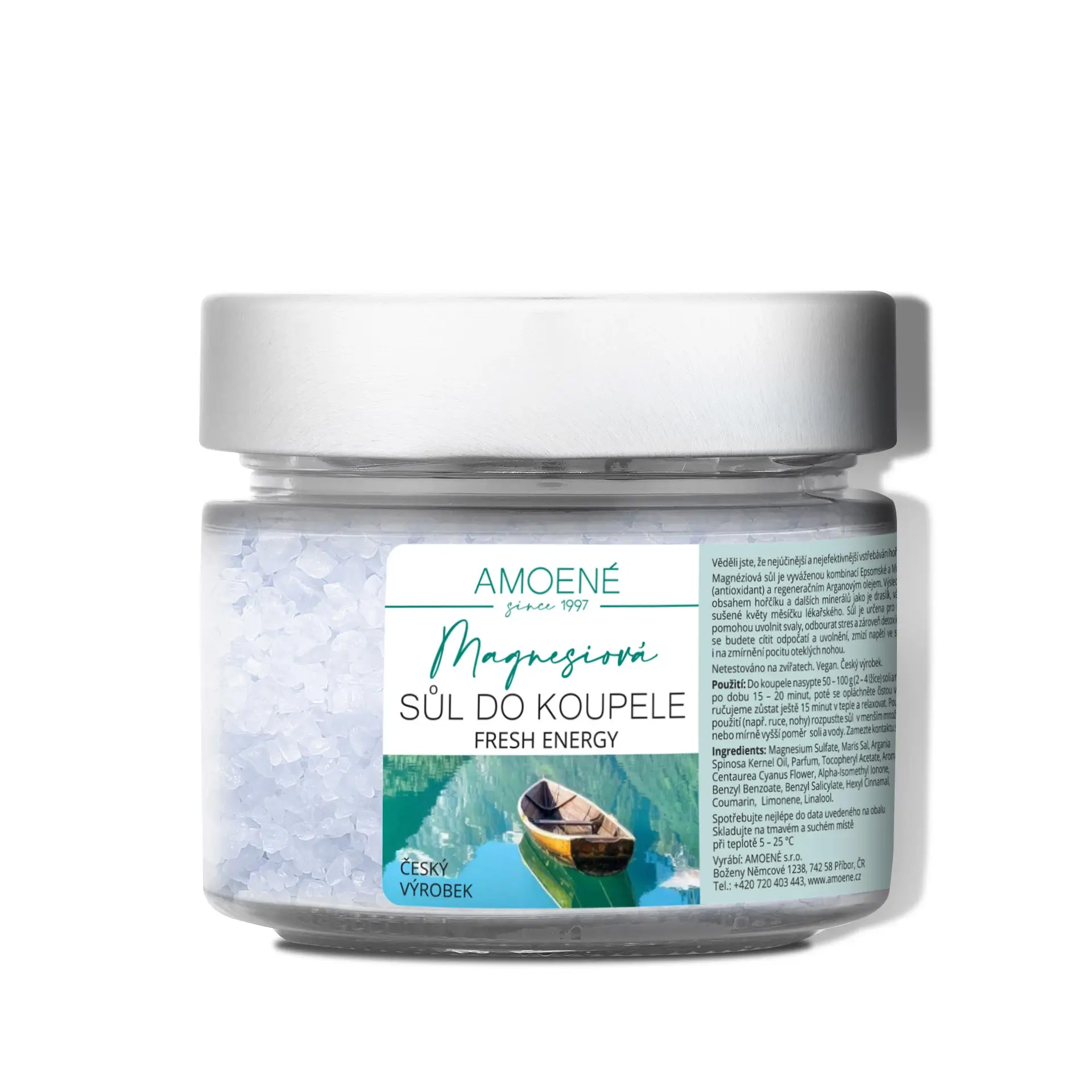 E-shop Amoené Magnesiová soľ do kúpeľa 200 gs vôňou Fresh Energy