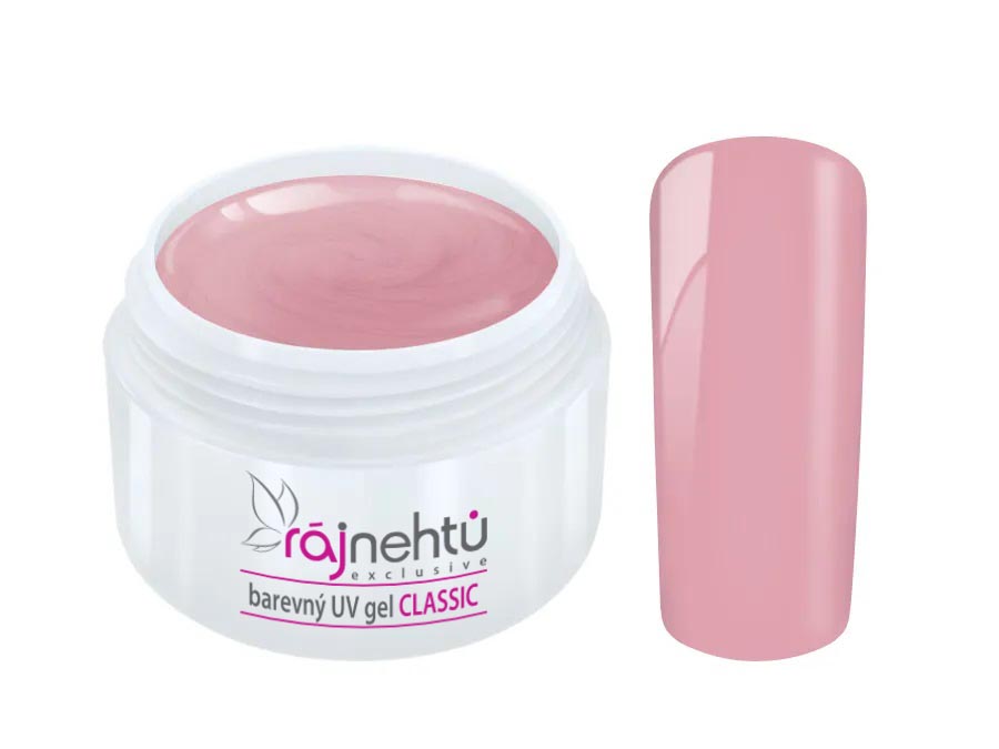 Ráj nehtů Raj nechtov Farebný UV gél CLASSIC - Baby Pink 5ml