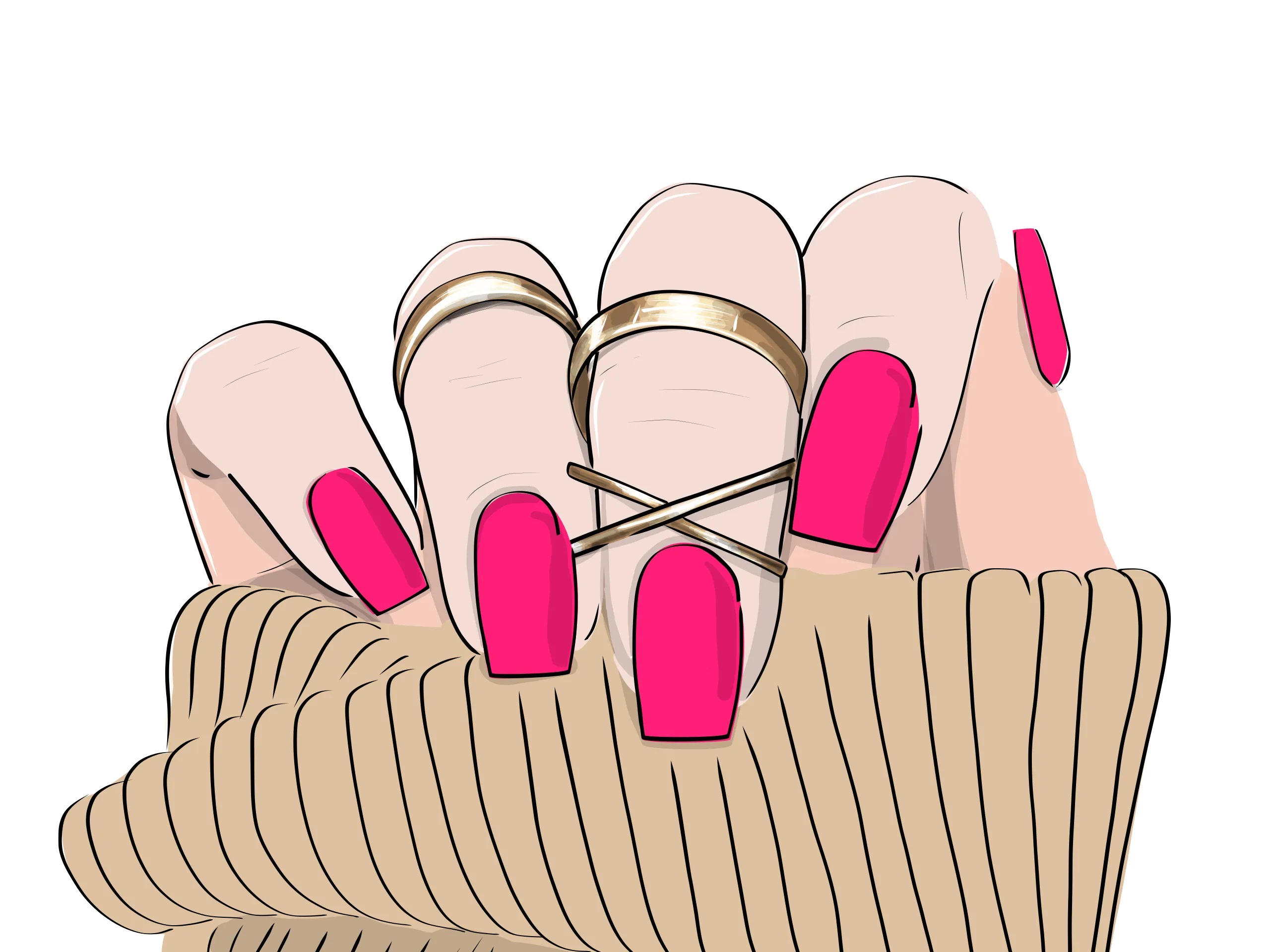 E-shop Quick Nails gélové nálepky - Neon Pixie Pink