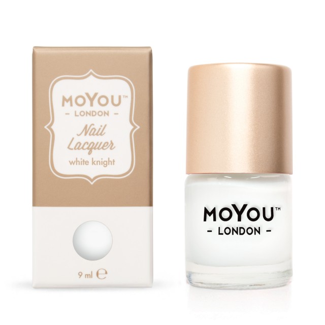 MoYou Pečiatkovací lak na nechty - White Knight 9 ml