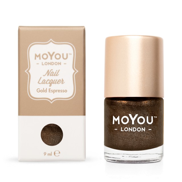 E-shop MoYou Pečiatkovací lak na nechty - Gold Espresso 9ml