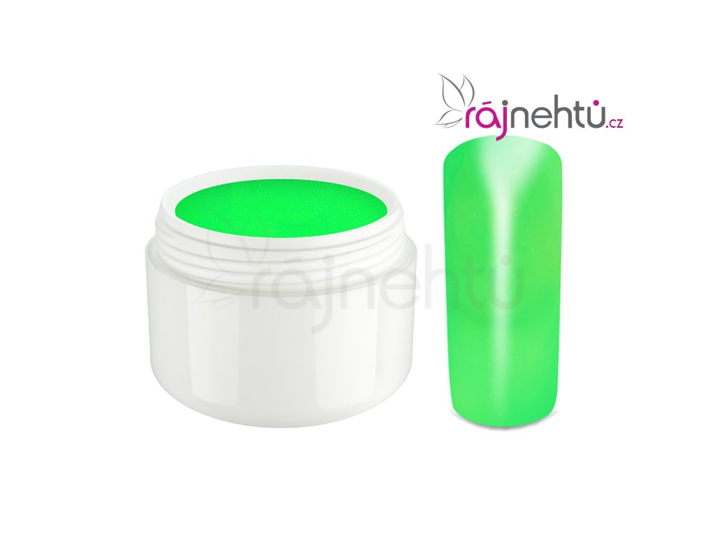 E-shop Raj nechtov Farebný UV gél NEON - Green - Zelený 5ml