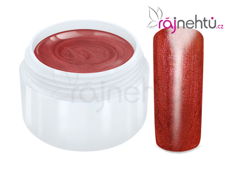 Ráj nehtů Raj nechtov Farebný UV gél METALLIC - Rubin 5ml