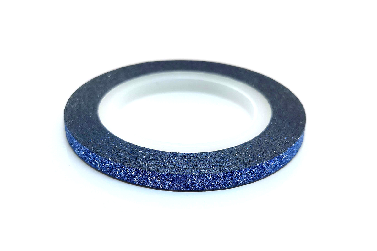 Zdobiaca páska 3mm - glitter modrá