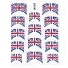 Samolepky na nechty 3D - Anglická vlajka