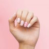 princess nail art mani pink white love hearts 3 4