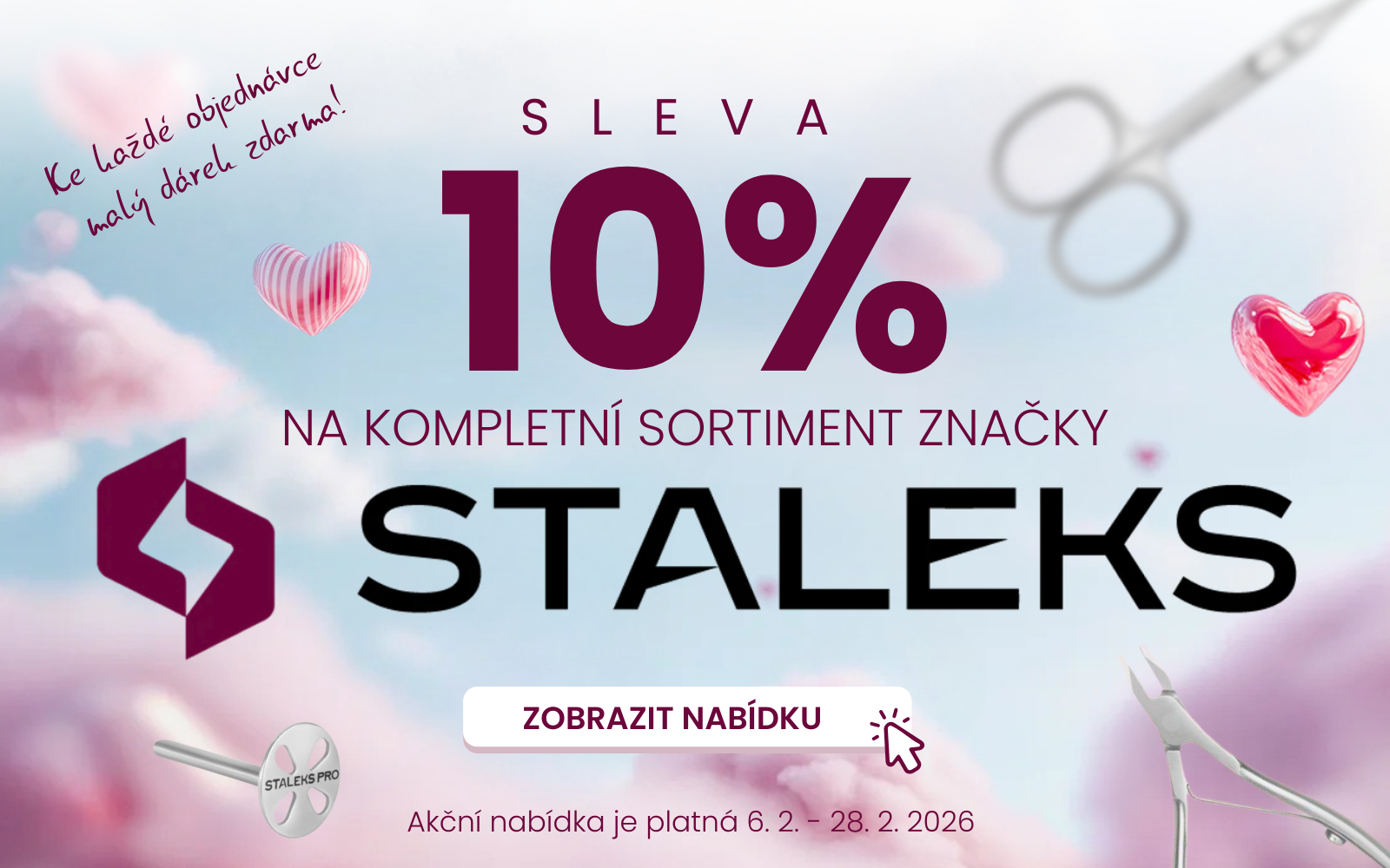 Sleva na kompletní sortiment značky Staleks 10%