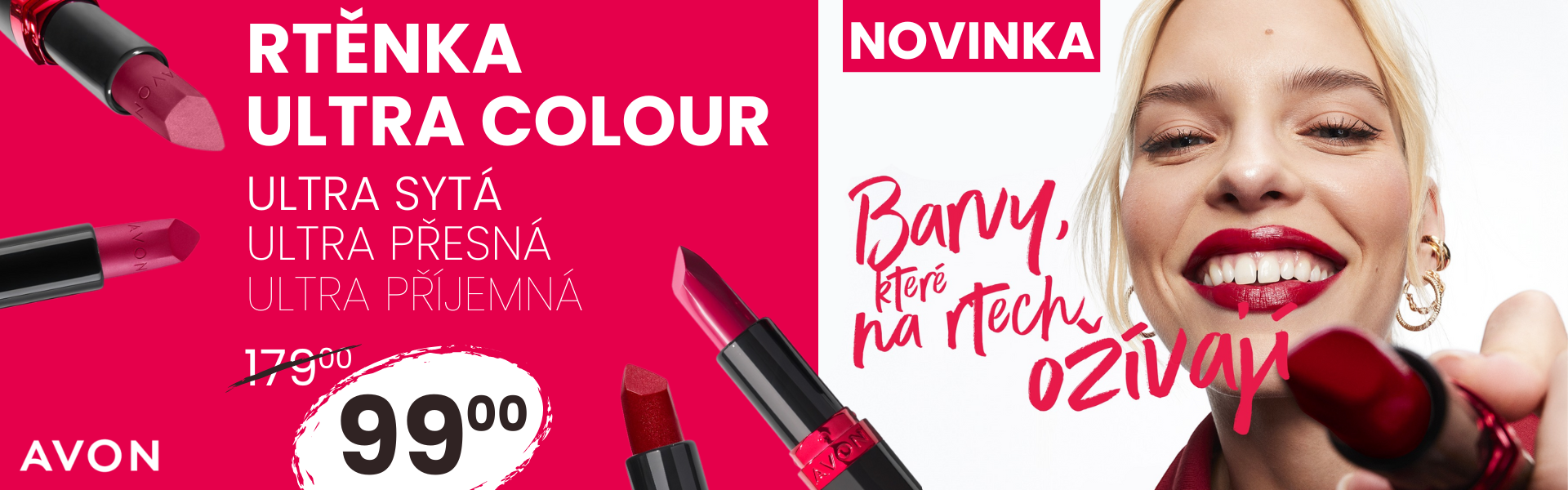 Novinka - rtěnky Ultra Colour od Avonu