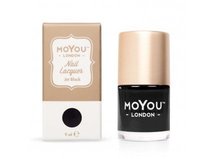 MoYou Razítkovací lak na nehty - Jet Black 9ml