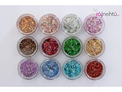 Zdobení na nehty GLITTER - MIX