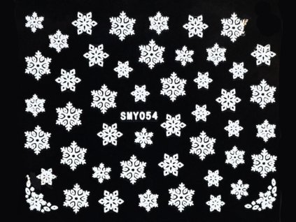 Samolepky na nehty 3D - Sněhové vločky SMY54
