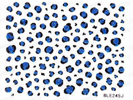 Samolepky na nehty - modré, gepard