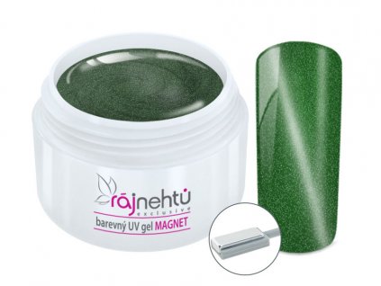 UV gel magneticky cat eye green