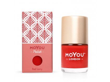 MoYou Razítkovací lak na nehty - Red Lorry 9ml