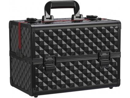 Kosmetický kufřík LUXURY - Diamond černo-černý
