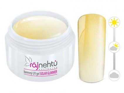 Barevný UV gel SOLAR GLIMMER 5 ml - Yellow