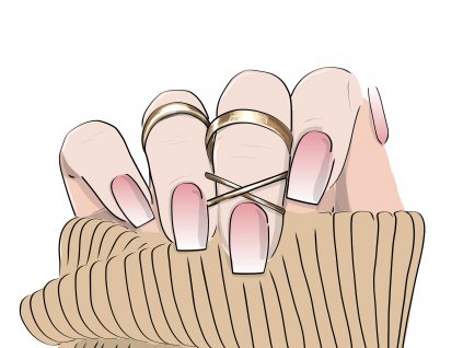 Quick Nails gelové nálepky - Boomer Blush