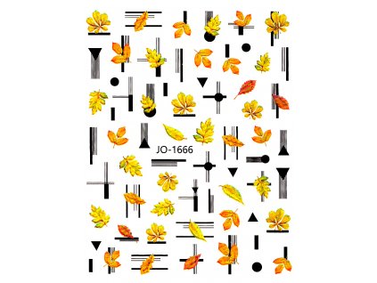 Samolepky na nehty - Laser Leaf JO-1666