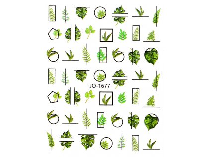 Samolepky na nehty - Laser Leaf JO-1677