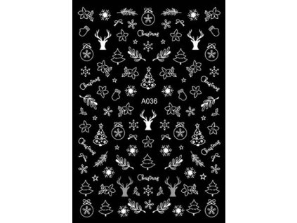 Samolepky na nehty - Vánoce A036