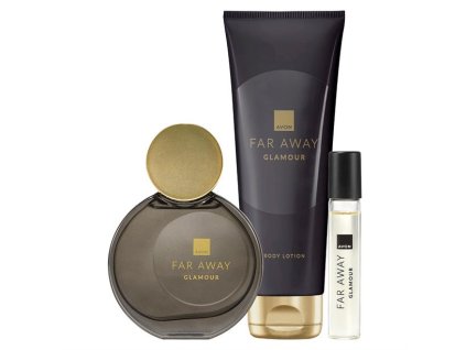 AVON Far Away Glamour EDP 50ml sada 3dílná