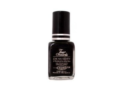 Cedro Four Seasons lak na nehty praskací - černý 14 ml