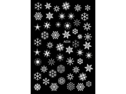 Samolepky na nehty - Vánoce A034