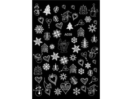 Samolepky na nehty - Vánoce A039