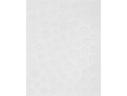 Samolepky na nehty - Sněhové vločky bílé JO-910