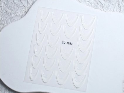 Samolepky na nehty - Francie, bílé