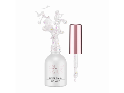19604 3 saute nails silver flash top no wipe 8 ml